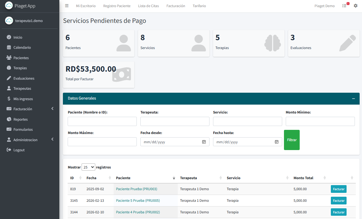 Facturacion para psicologos